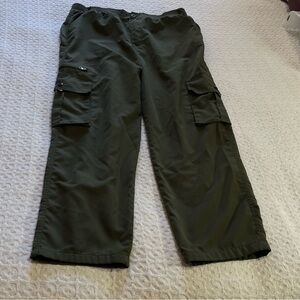 Olive Green Cargo Pants~ Lightweight ~
Size XXL ~ Elastic and Belt Loop Waist